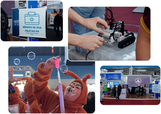 Cesar Brisolara leva estande da Câmara Municipal de Veradores de Pelotas à Fenadoce.