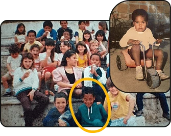 Vereador César Brisolara na primeira infância.