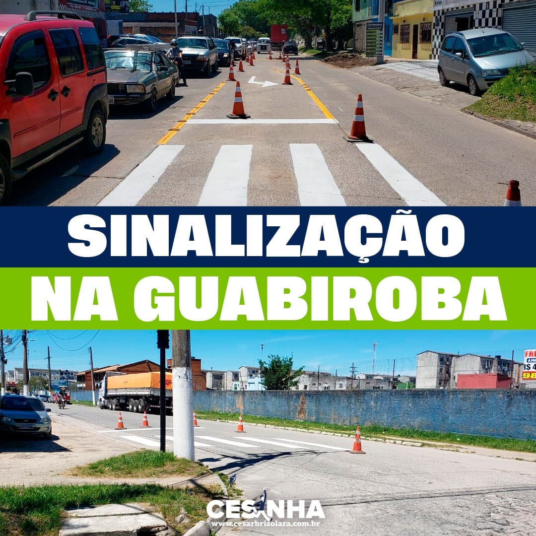 Sinalização na Guabiroba Pelotas RS